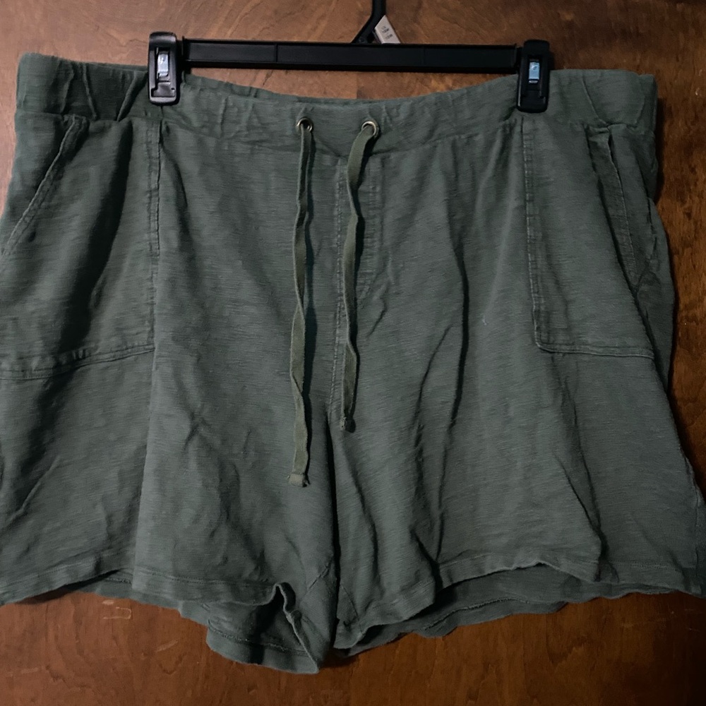 3xl 24w-26w Olive Green Shorts By Terra & Sky